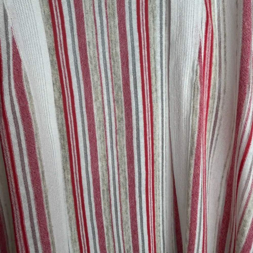 Christopher & Banks Pink and White Striped Cardigan Medium - Picture 8 of 10